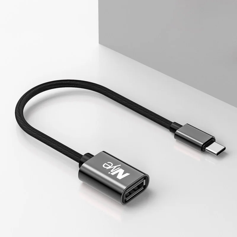 OTG кабель адаптер Micro к USB OTG преобразователь кабельного разъема для Macbook Pro Xiaomi huawei samsung мышь клавиатура USB диск флэш - Цвет: Черный