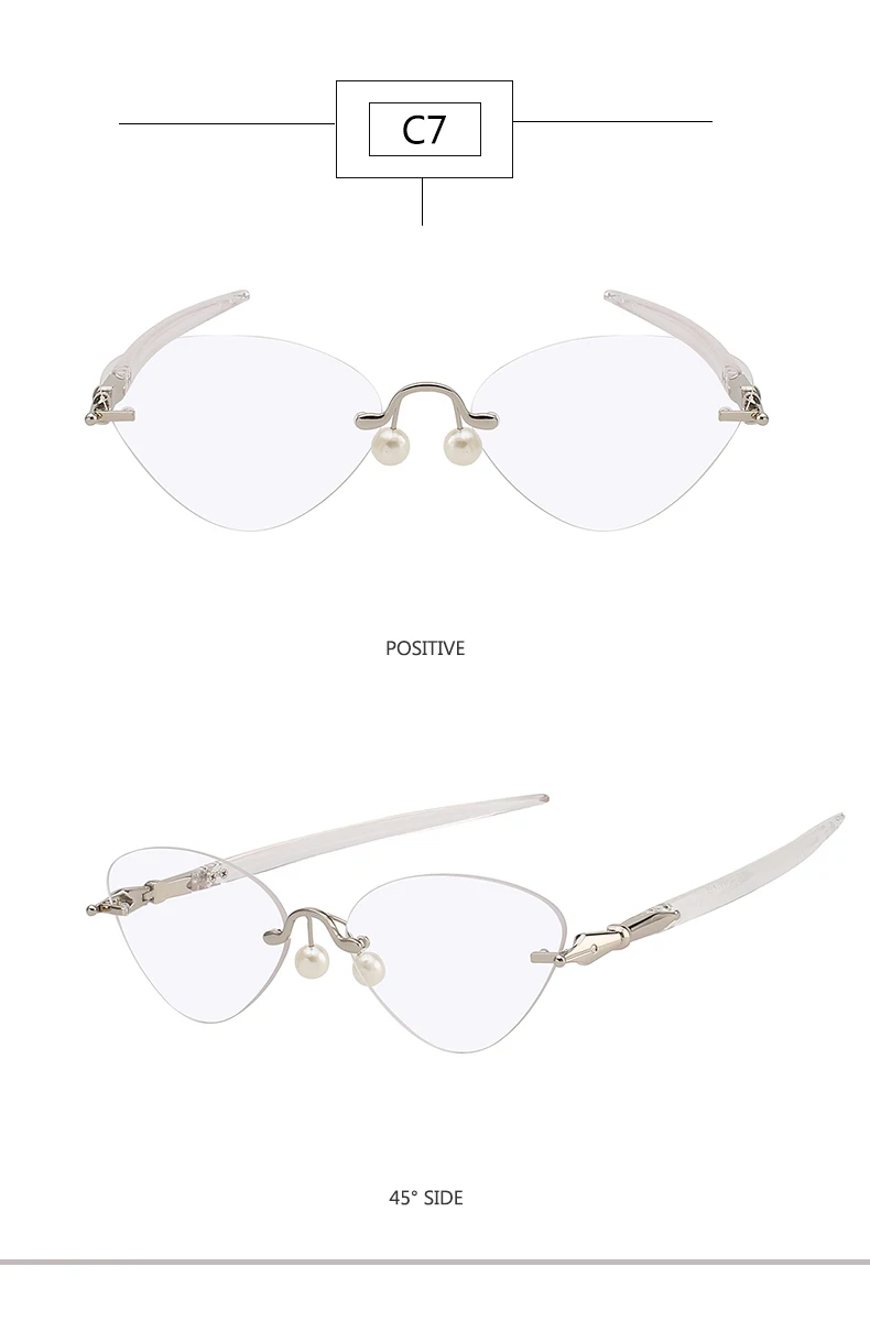 Cat Eye солнцезащитные очки дамы Винтаж без оправы Для женщин Роскошные Брендовая Дизайнерская обувь солнцезащитные очки для Для женщин UV400 с