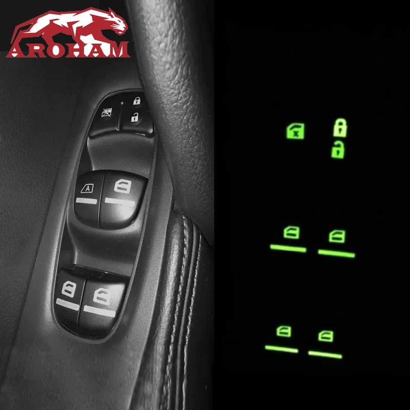 Оконный переключатель Aroham флуоресцентная наклейка Накладка для Nissan X trail Rogue T32