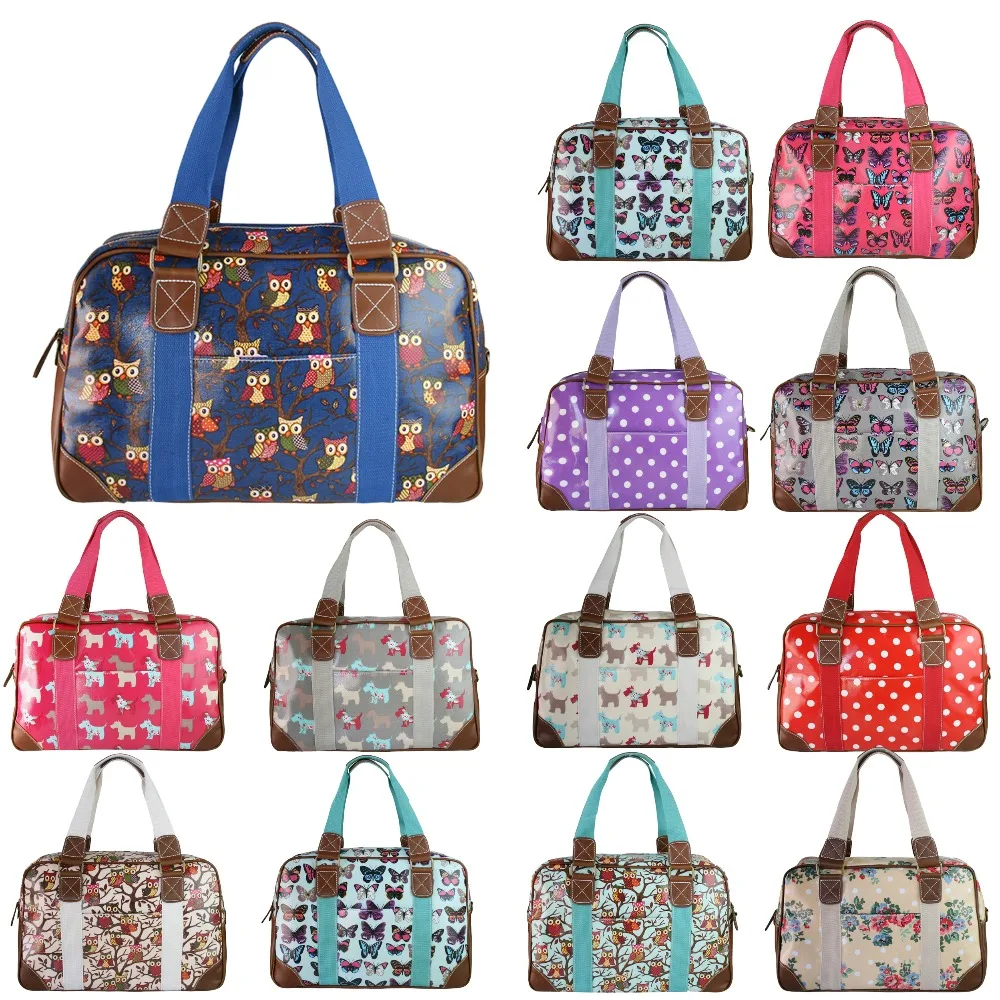 Casual women girl cute Oilcloth Large Overnight Weekend Travel