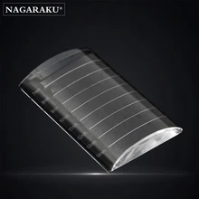 NAGARAKU-almohadillas de medida de cristal para extensión de pestañas, soporte adhesivo Individual de cristal, amplificación de extensión de pestañas postizas