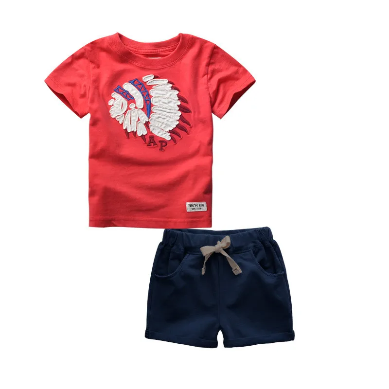 2017 New Children Summer Clothing Sets Kids Boys Clothes Set Baby Boys Cotton T-Shirt+Pants Tracksuits Costumes for kids Roupa20
