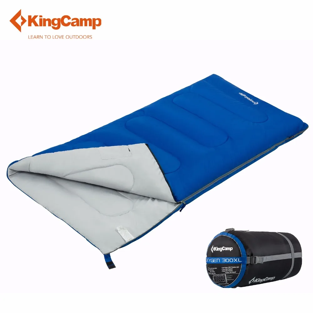 

KingCamp 300*205*100cm Adult Cotton Sleeping Bag Envelope Type Lightweight Large Size Lazy Sleeping Bags 4 Season Outdoor Hiking