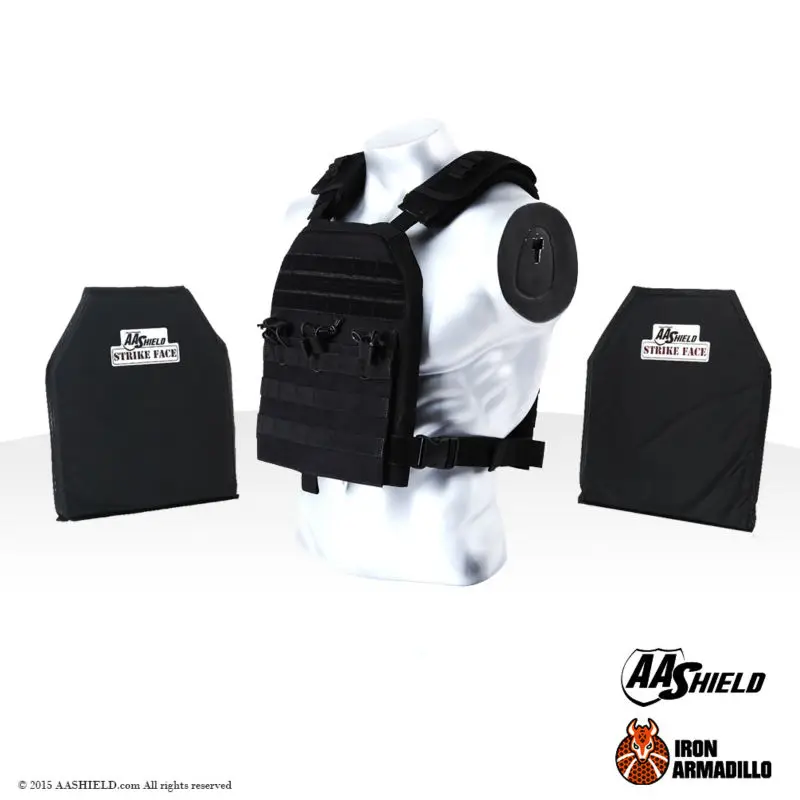

APC Armadillo Plate Carrier Ballistic Tactical Molle Gear Soft Body Armor 10X12 Bullet Proof Vest IIIA Soft Plate Kit Black
