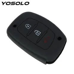 YOSOLO 3 кнопки ключевой мешок силиконовый чехол автомобиль ключ для Hyundai Avante Портер Grandeur Соната Santafe i30 HB20 Solaris ix35 verna