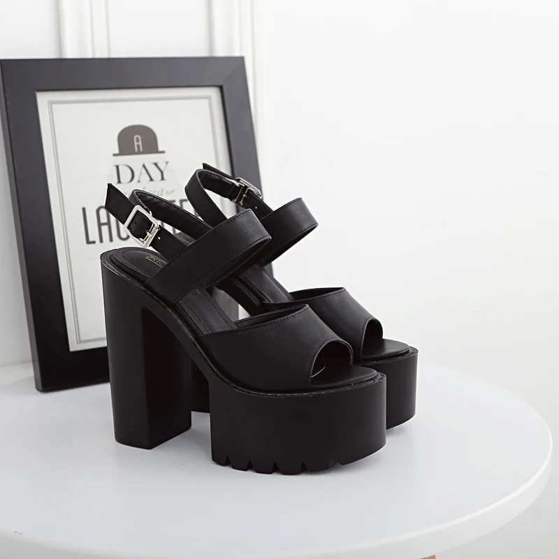 

Summer new ultra high heel platform sandals retro sandals.