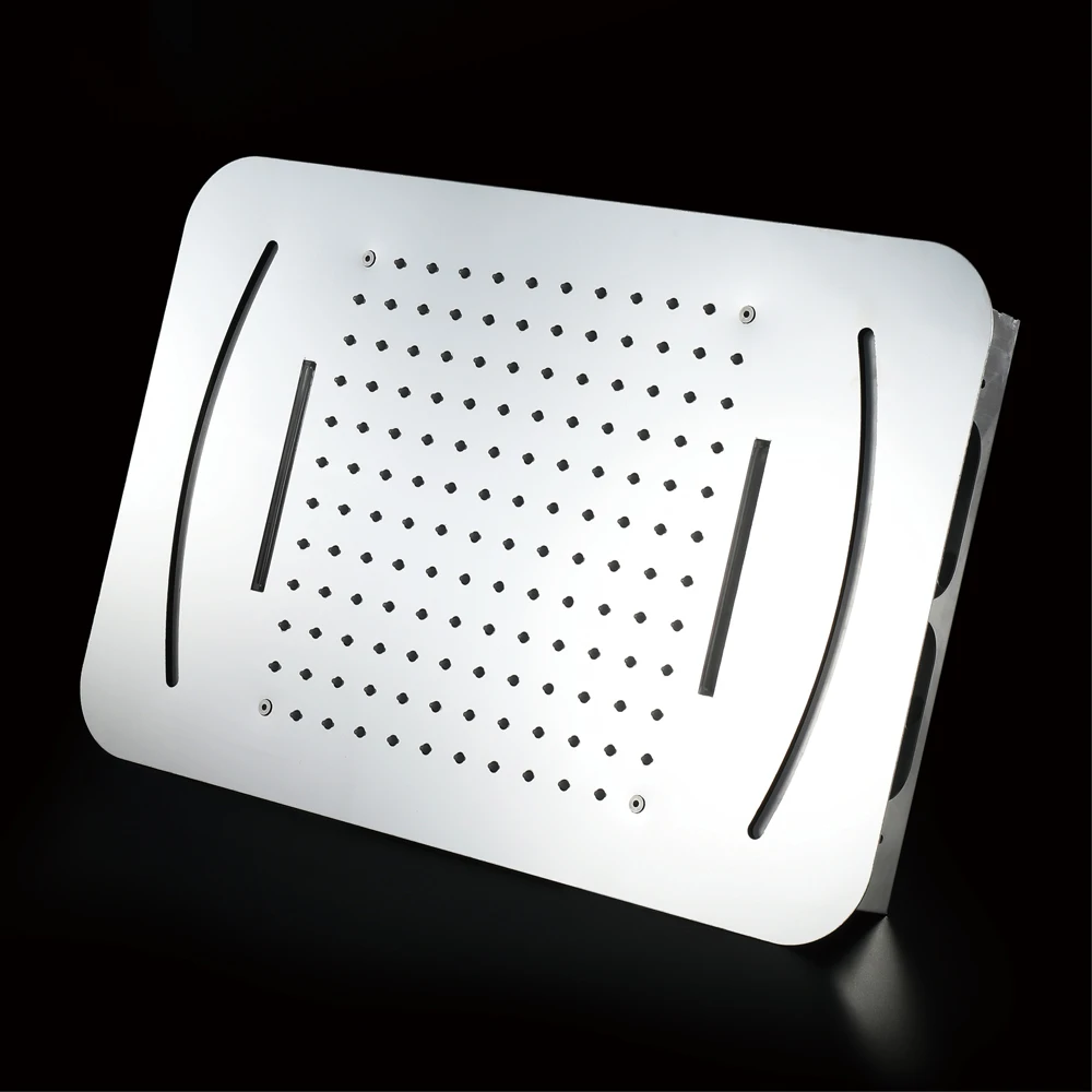 Ceiling Embedded Shower Head LED Light SUS304 Bathroom Remote Control Color Shower Waterfall Rainfall Showers 580*380mm Ceiling Embedded Shower Head LED Light SUS304 Bathroom Remote Control Color Shower Waterfall Rainfall Showers 580*380mm