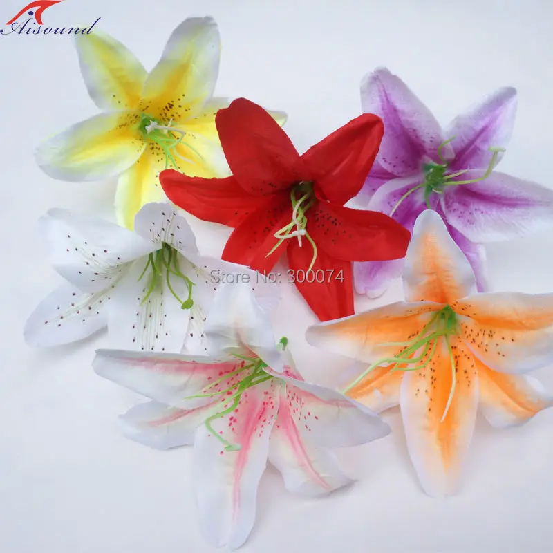 Silk lily flowers