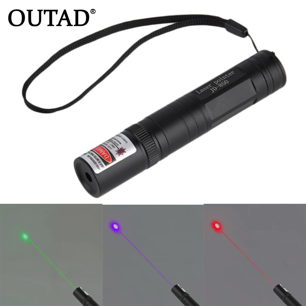 

OUTAD High quality Newest 10mile Laser Pointer Pen 532nm 850 Visible Beam Bright Light Well Sell