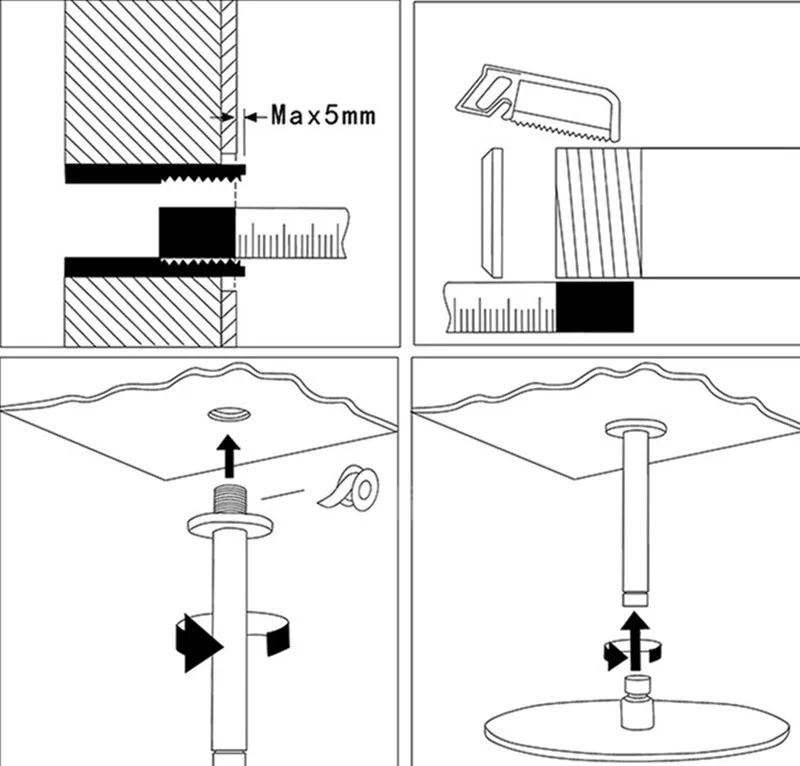 Shower arm installation