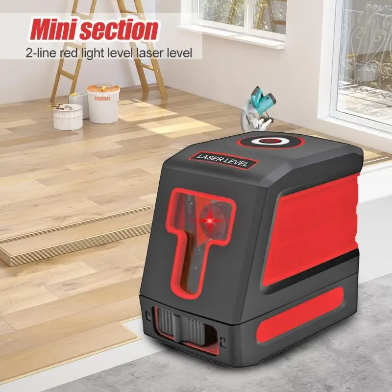 

2 Line Red Beam Cross Vertical Infrared Laser Level Meter Self- leveling Nivel Laser Diagnostic tools Laser Level Instrument