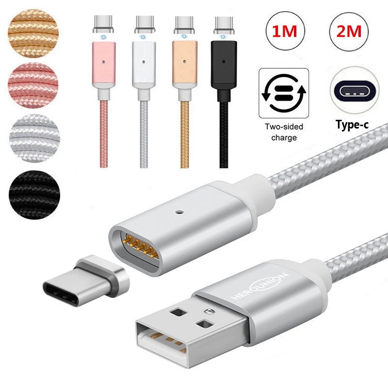 1 M/2 M usb type C/Micro USB/IOS Магнитный кабель USB-C type-C адаптер для быстрой зарядки Магнитный кабель для Apple iPad для samsung