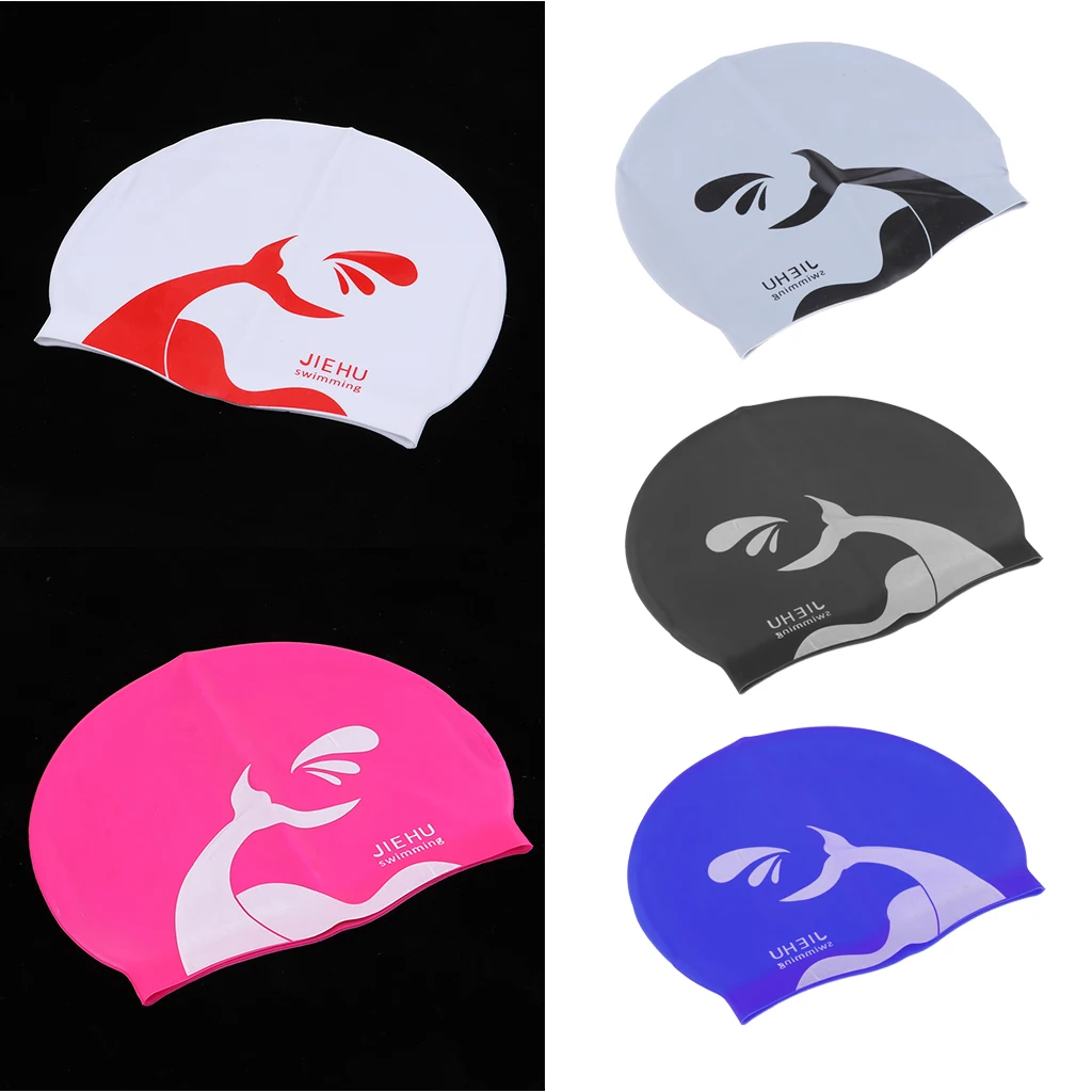 5 Pieces Swim Caps Waterproof Unisex Premium Silicone Swimming Hat