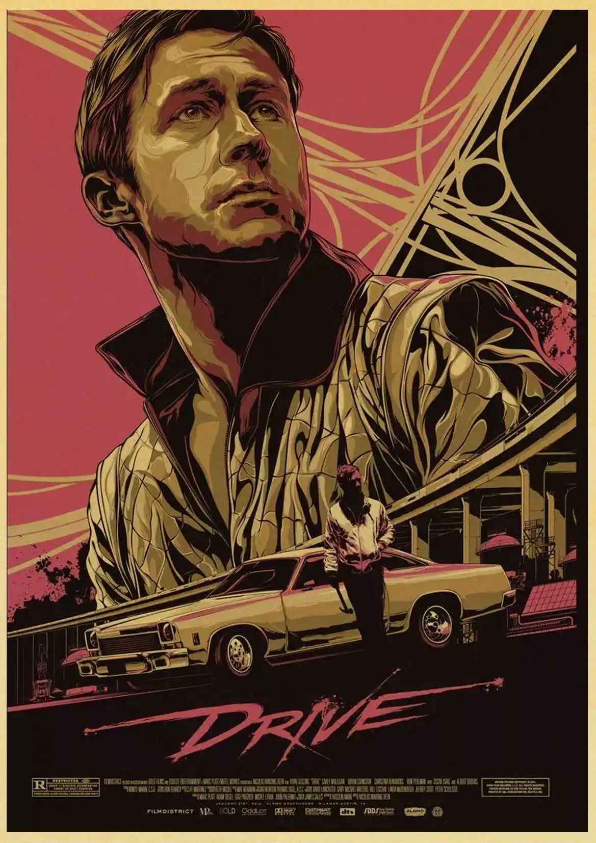 Ryan Gosling классический фильм Драйв винтажный настенный плакат домашний кабинет Настенный декор крафт-бумага Настенная картина/живопись