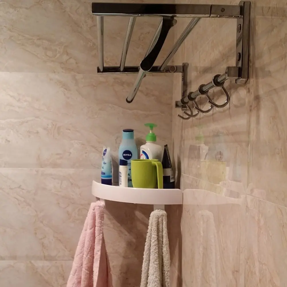 

1 PC Plastic Corner Storage Holder Shelves Bathroom Organizer Household Items Wall Holder Home Storage Rack Holder Dropshipping