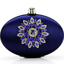 Яйцо в форме бриллианта цветок сумка Европа сине-зеленый Овальный Алмазный жесткий футляр атласная цепь сумка вечерняя сумка платье Чонсам клатч сумка