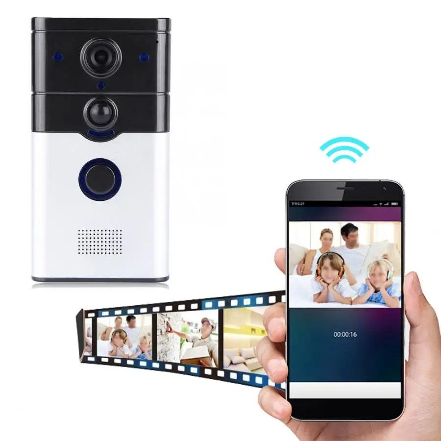 

doorbell camera 720P Smart WiFi Wireless IR Video Doorbell Door Bell Home Intercom EU Plug for Phone Tablet PCs mirilla digital