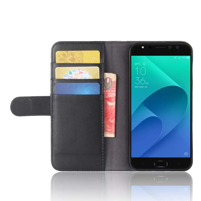 Для ASUS Zenfone 4 Selfie Pro ZD552KL роскошный флип чехол из натуральной кожи слот для карт
