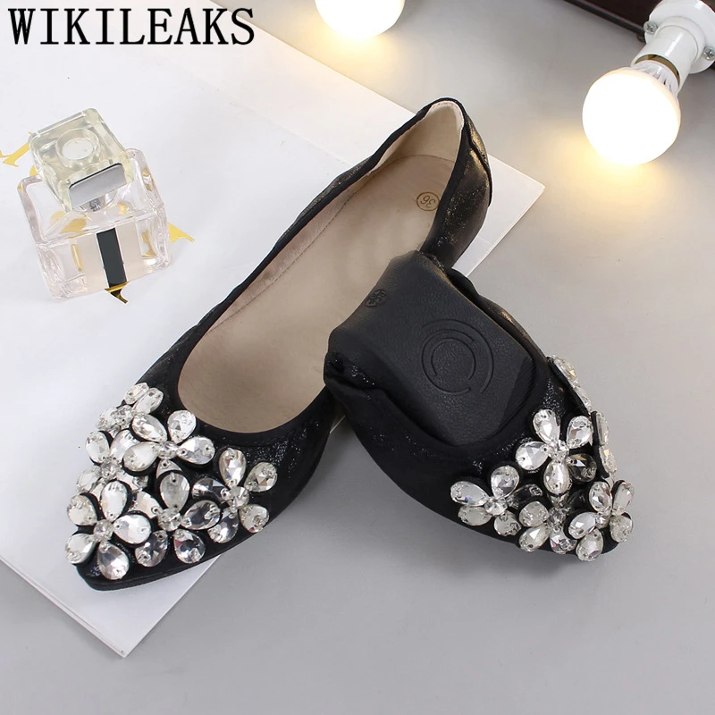 Creepers Flower Shoes Women Pointed Toe Flats Flower Shoes Women Ladies Loafers Woman Brand Luxury Zapatos Mujer Buty