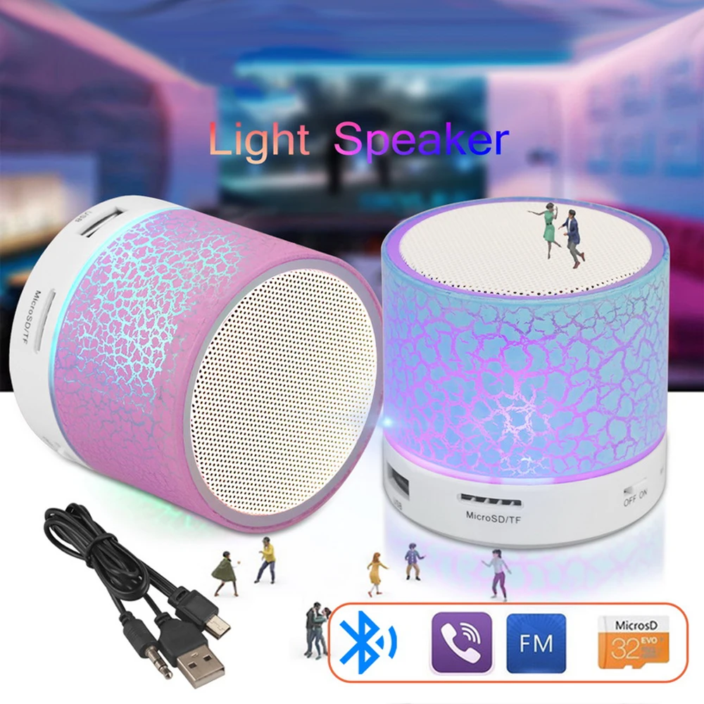 Portable Mini Bluetooth Speakers Wireless Hands Free LED Speaker With TF USB FM Sound Music A9 LED Bluetooth Speaker Mini Speakers Hands Free Portable Wireless Speaker With TF Card Mic USB Audio Music Player (2)