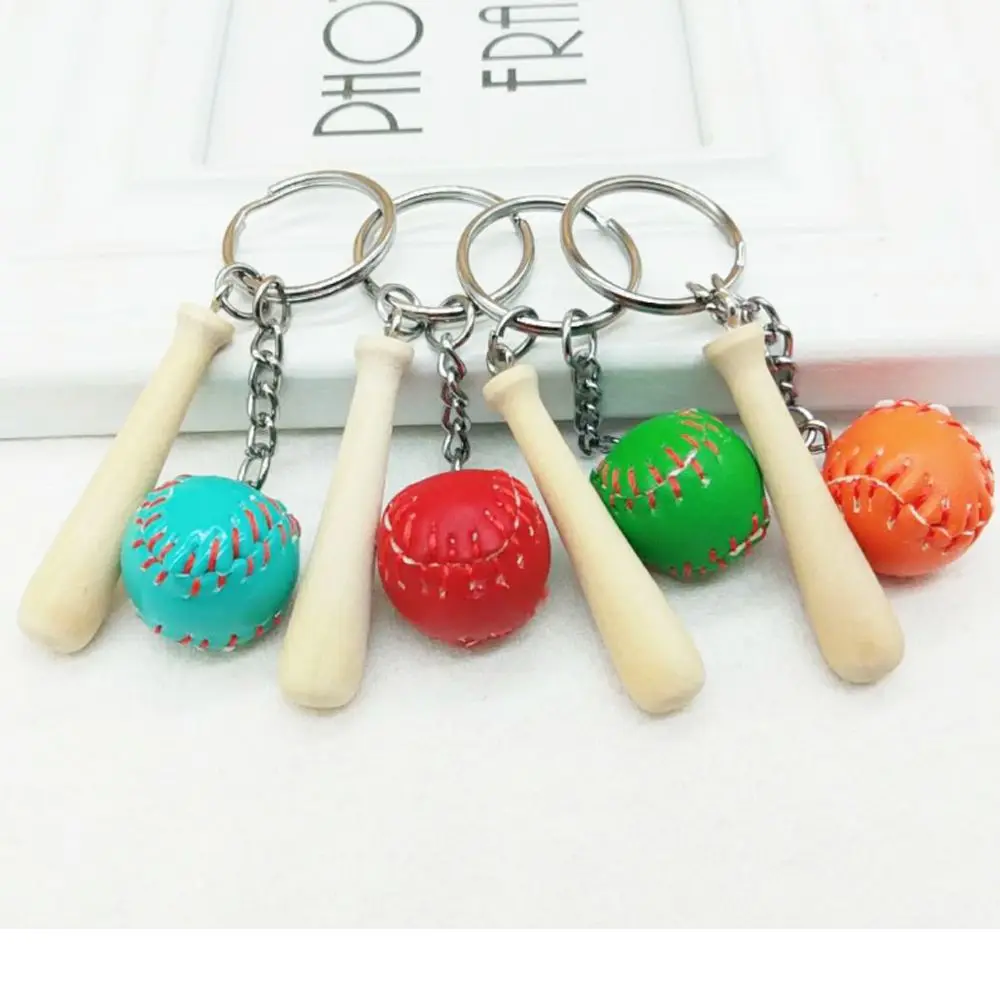 

Creative baseball keychain simulation ball pendant Ring Keyring Keyfob Keychain Decoration Stainless Steel Car Key Holder