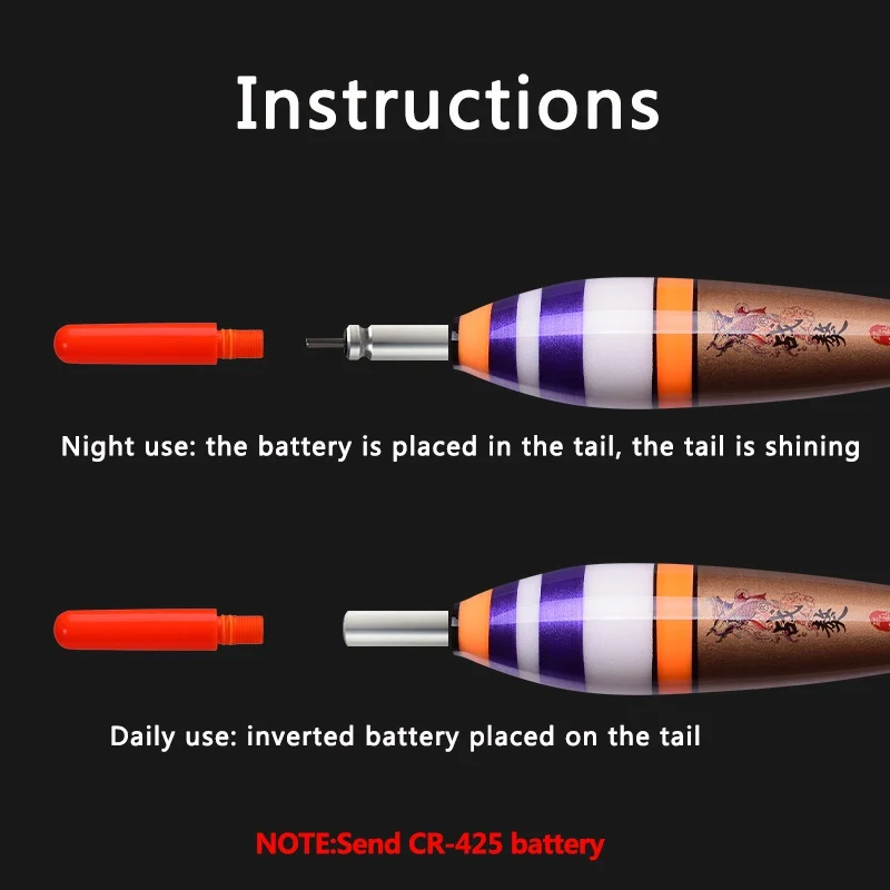 Fishing Float LED Electric Float Light Fishing Tackle Luminous Electronic Float With Battery Fish Buoys Tackle Accessories