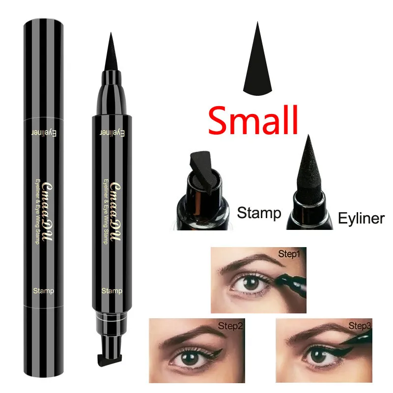 Черная Подводка для глаз с двойным уплотнением, Водостойкая Подводка для глаз, карандаш для глаз, черный стойкий макияж, набор для макияжа, Cosmeti TSLM1