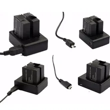 2pcs Original 3.7V 900mAh SJ5000 SJ4000 Battery +Dual Charger+USB Cable For SJCAM SJ4000 SJ 5000 SJ6000 5000 Plus SJ7000 M10