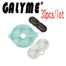 30 компл./лот Пластиковые Силиконовые кнопки-подкладки A-B D Pad Start Chose Keypads Fit GameboyClassic GBP Pocket GBO DMG Boy Shell Case