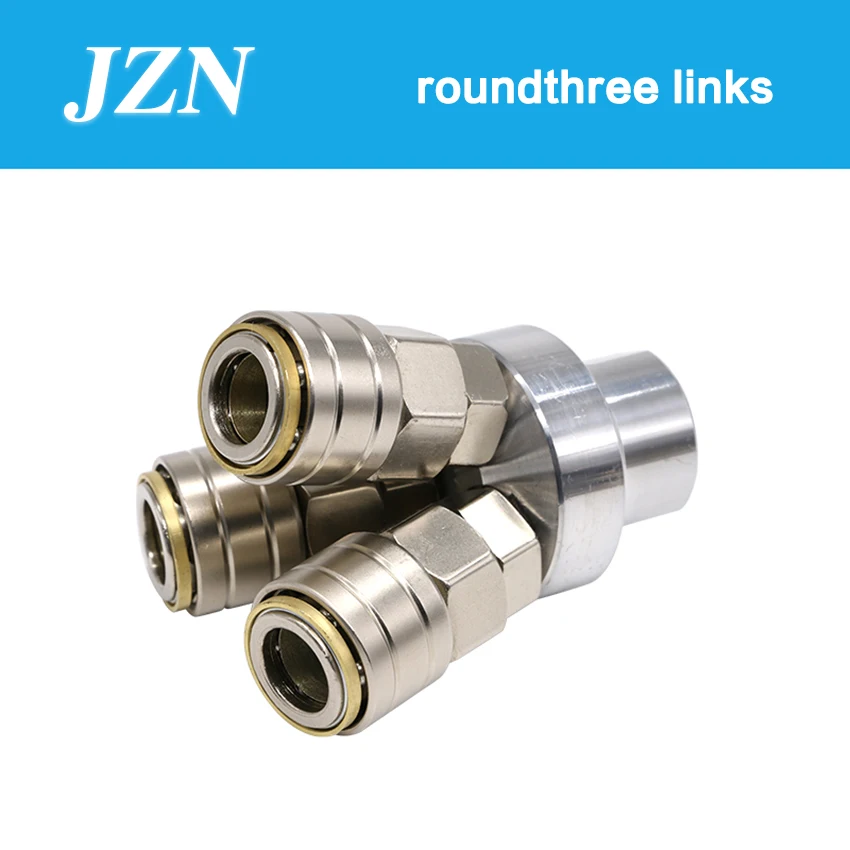 

1 PCS C-type pneumatic quick connector self-locking round three ventilation tube plug male and female air pump air compressor