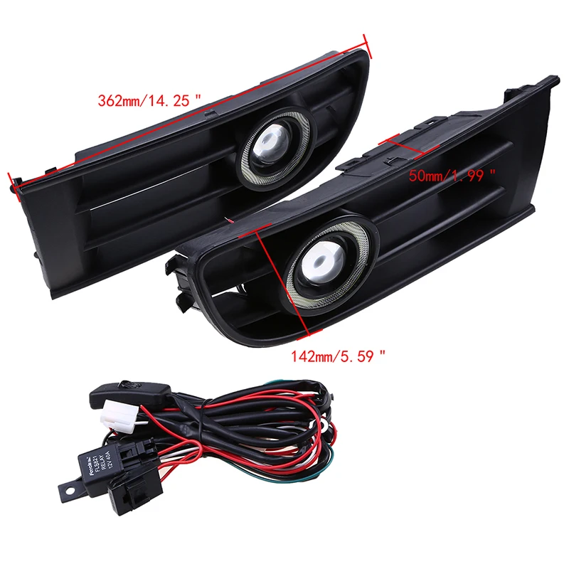  POSSBAY Auto Car Grille Fog Light LED Halo Angle/Devil Eyes Rings Lamp for VW Polo/Derby/Vento-IND  - 32931802043