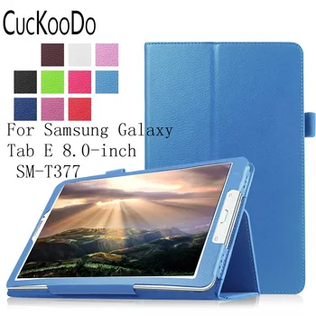 

CucKooDo 100Pcs/lot Leather Auto Sleep Wake Magnetic Smart Cover for Samsung Galaxy Tab E 8.0 SM-T377 4G LTE 8-Inch