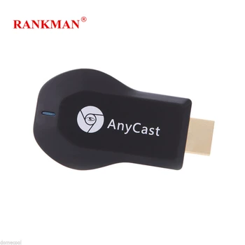 

RANKMAN Anycast Mirascreen TV Stick Miracast DLNA Airplay Wireless WiFi Display Receiver HDMI Dongle 1080P for Android iOS Phone