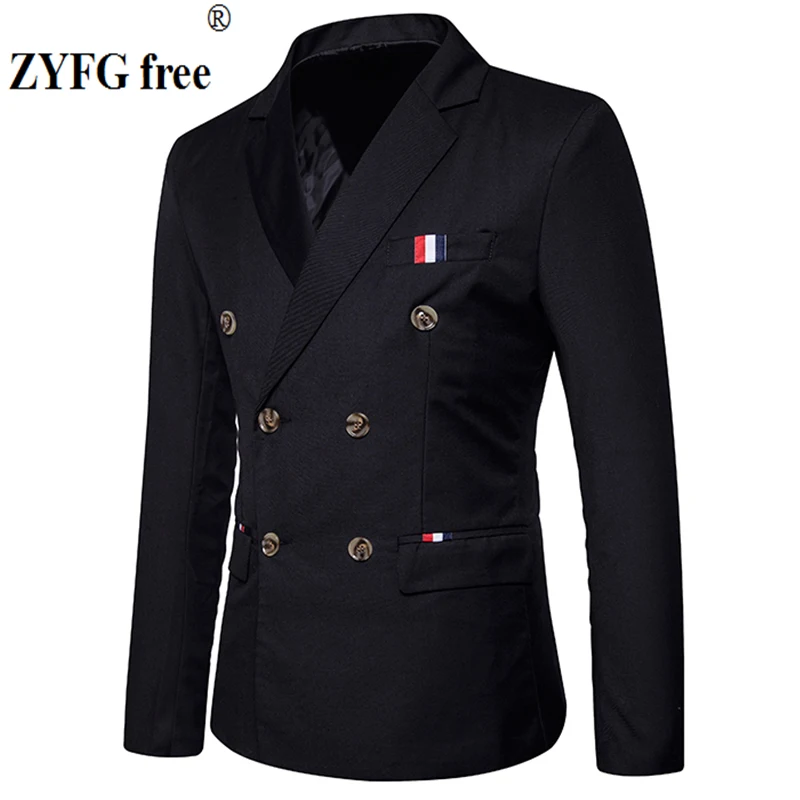 Мужской двубортный костюм облегающий однотонный на осень/зиму 2019|casual suit men|fit