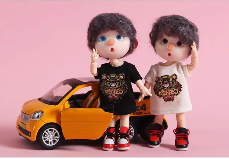 Bybrana Pig sister 1/12 BJD трендовая футболка с короткими рукавами для куклы