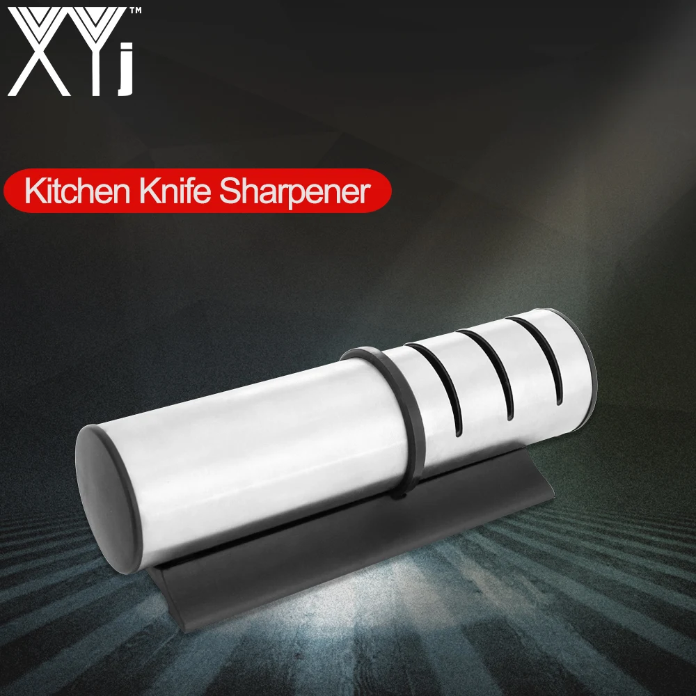 

XYj Knife Sharpener 3 in 1 Kitchen Knife Sharpening System Stainless Steel Blades ABS Material Kitchen Cooking Accessories Tools