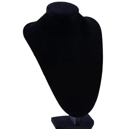 Прочный черный манекен ожерелье ювелирные изделия кулон дисплей стенд держатель Показать Украшение браслет ювелирные изделия Органайзер Дисплей Стенд - Цвет: Черный