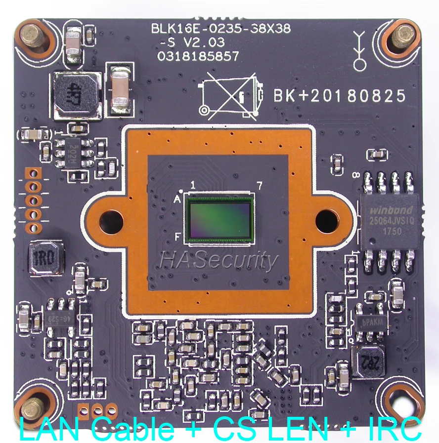 H.265 / H.264 IPC (1080P) 1/2 7 &quotSmartSens CMOS датчик + модуль ip-камеры видеонаблюдения Hi3516E PCB