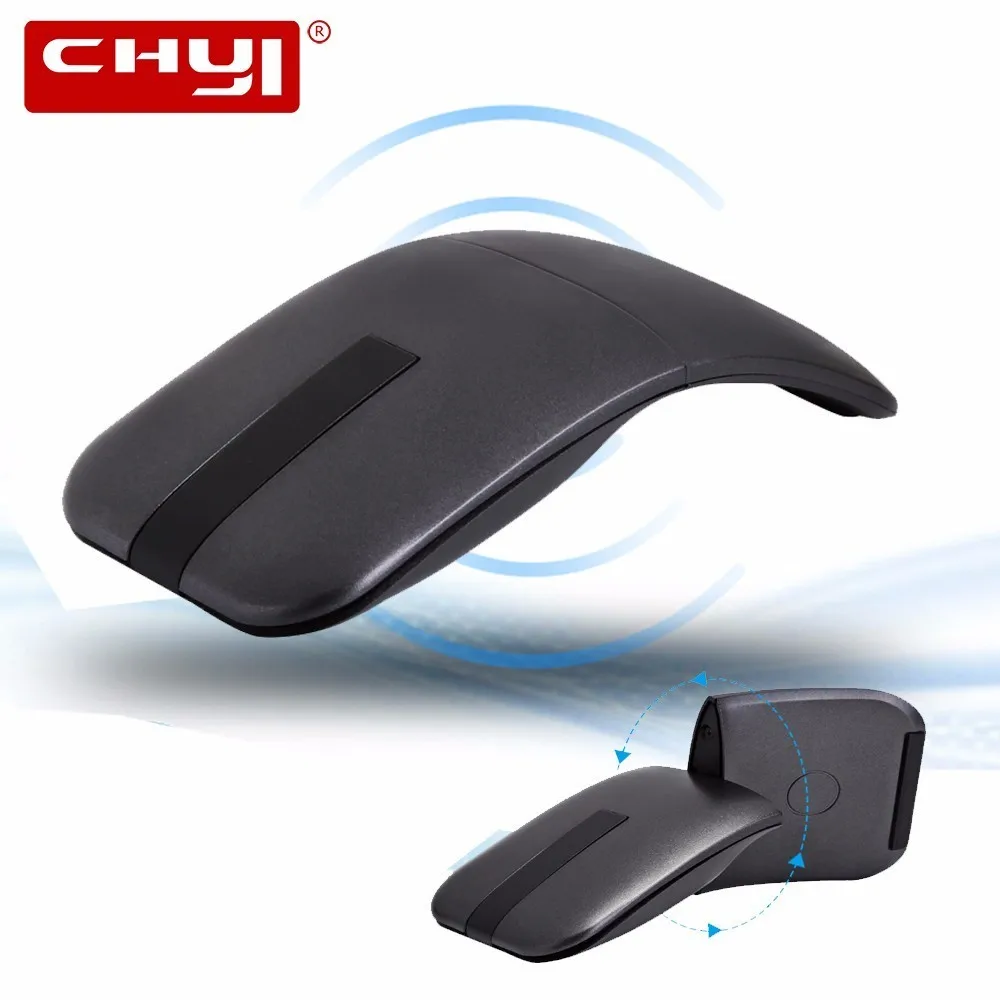 

CHYI Folding Wireless Mouse Comfort Foldable Mause Wireless 2.4Ghz Optical Touch Wheel USB Mice 360 Rotating For Computer Mice