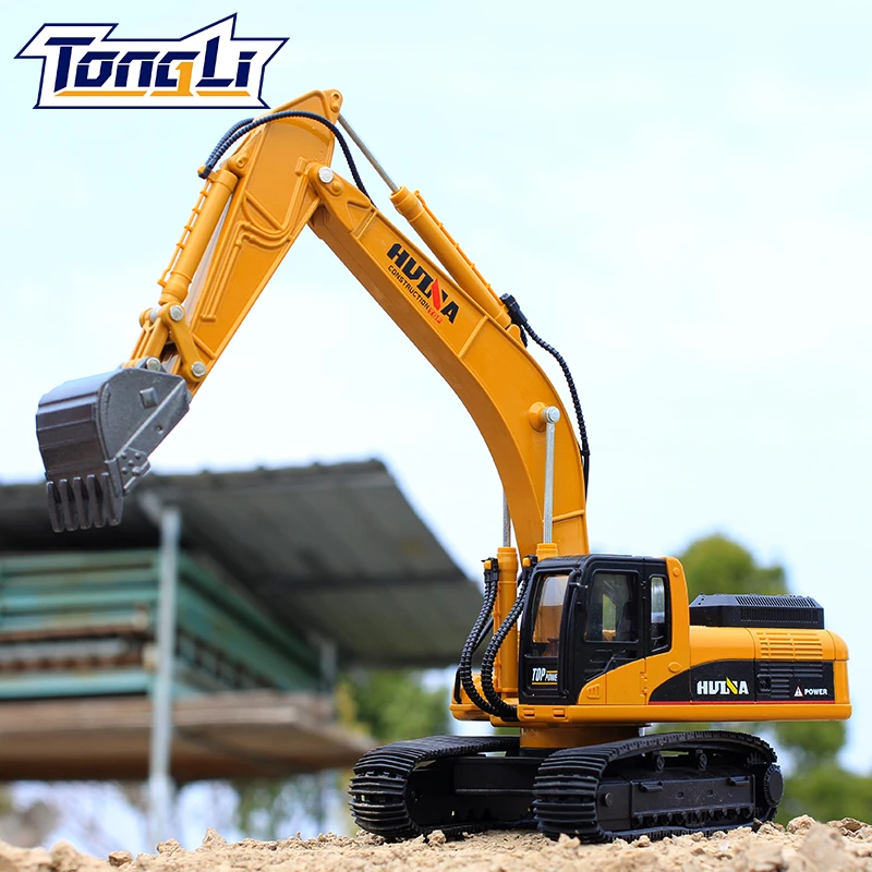 

Tongli 2019 New 1:50 Product Durable Alloy Excavator Model 1710 Toy For Children