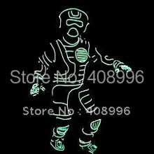 EL костюм из проводов для выступлений/сценического танца/костюм со светящейся надписью