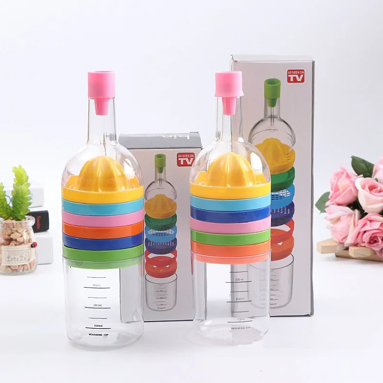 

Multi-function Kitchen Tool Set of Eight Lemon Juice Cup Combination Funnel Measuring Cup Egg Separator Drinking Bottles