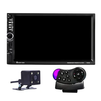 

New 2 DIN 1080P 7020G Car DVD Player Video Player 12V Touch Screen GPS Navigation With Remote Control Rear View Camera