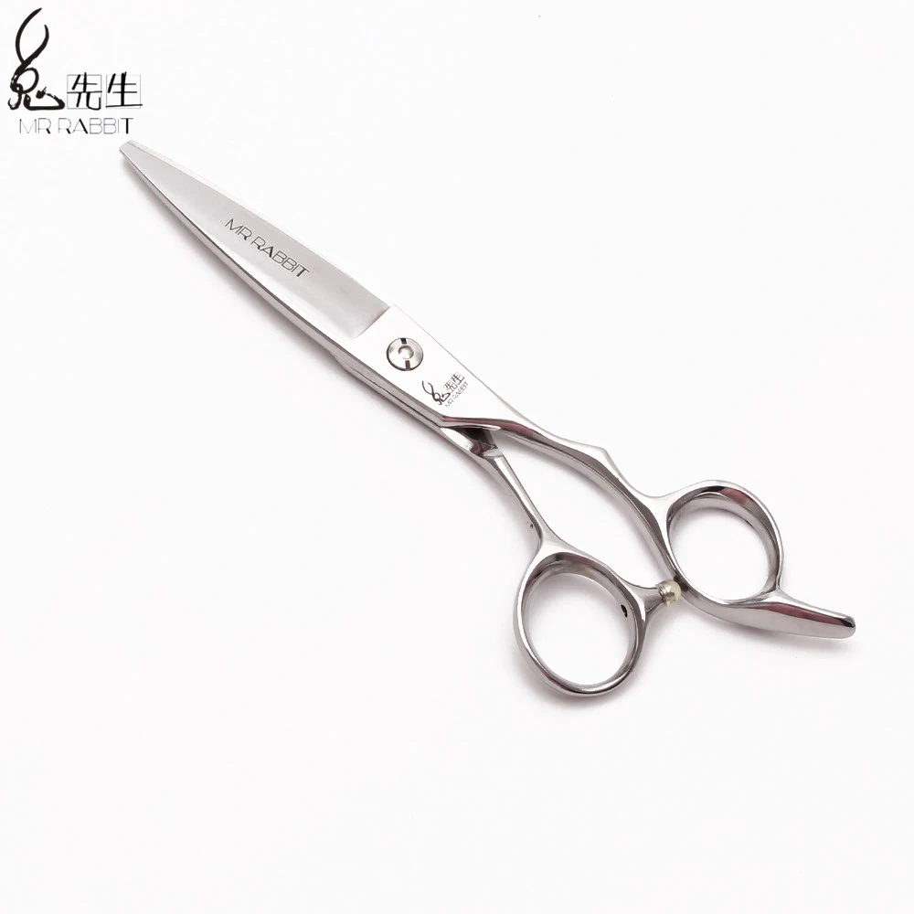 6&quot 17cm 440C Mr Rabbit Micro Sawtooth Silver Hairdressing Scissors Haircut Set Cutting Shears Professional Hair M9123 | Красота и