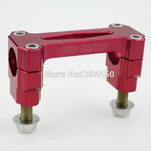 CNC Заготовка 1 1/" 28 мм руль жир бар стояк крепления зажимы для CR CRF CR125 CR250 CRF250R CRF450R CRF250X CRF450X красный