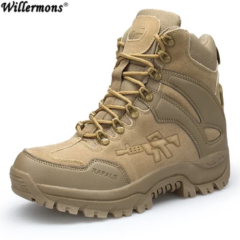 

Spring & Autumn Men's Outdoor Army Combat Ankle Boots Shoes Men Military Tacical Short Desert Boots Shoes