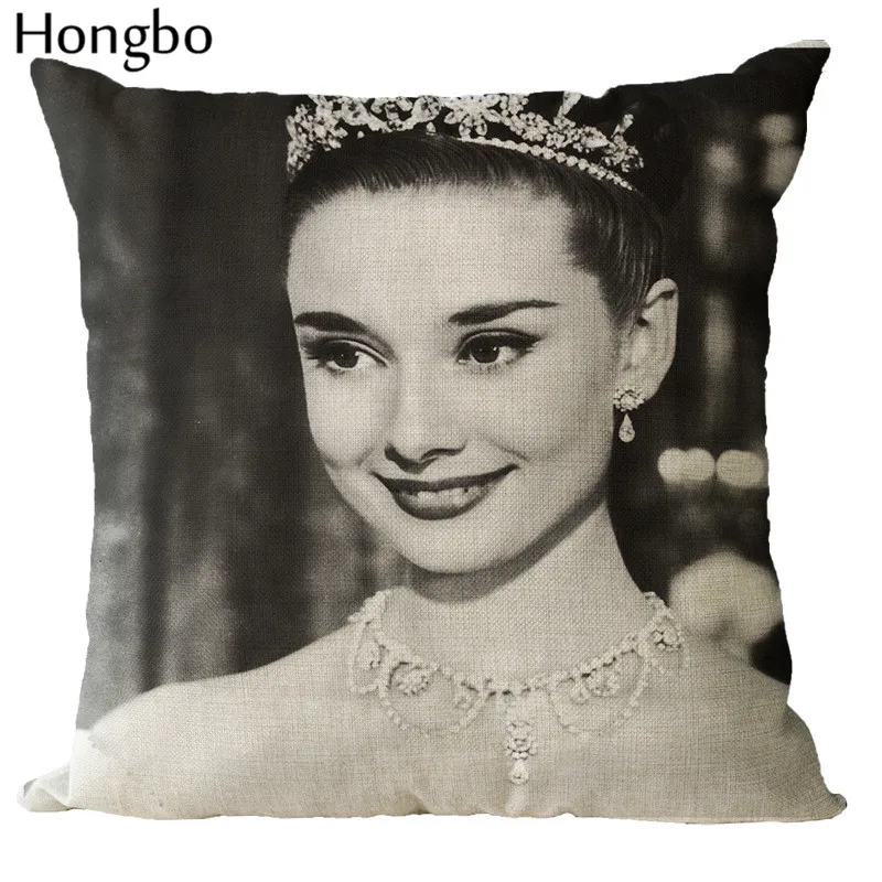 Hongbo наволочка с рисунком Одри Хепберн из полиэстера Мэрилин Монро чехол для
