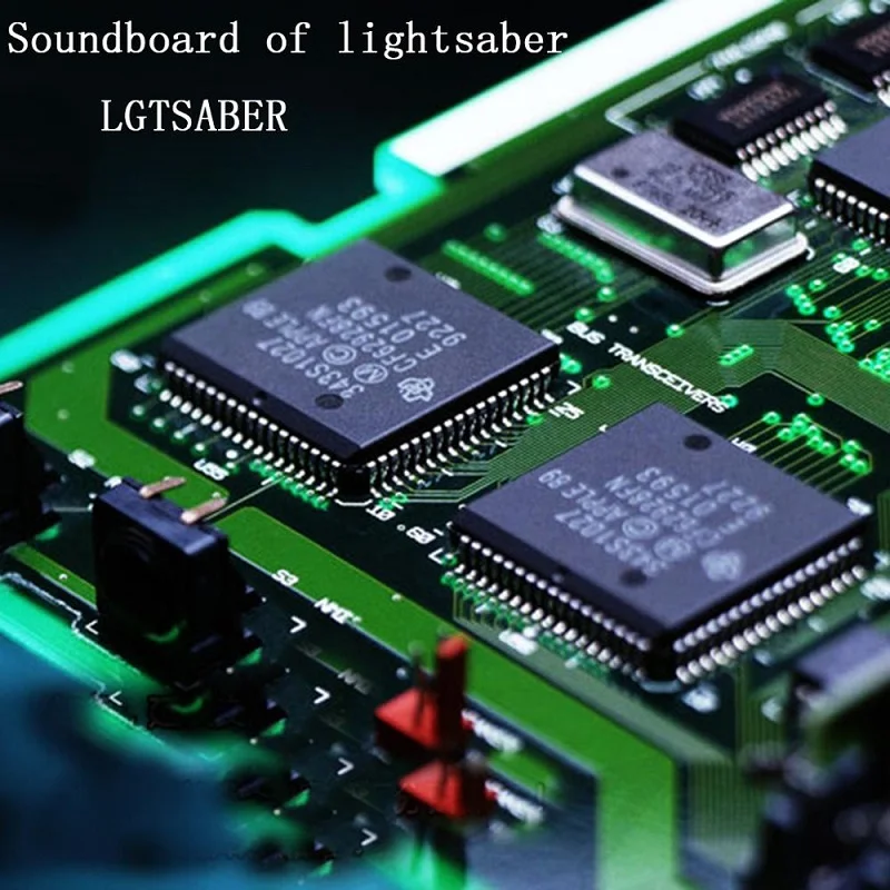 

Lightsaber Soundboard with 5 font of sound, lock up blaster flash on clash of saber sound board, Metal chip