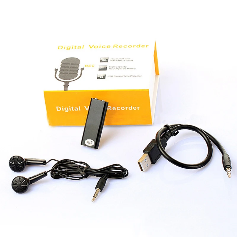 Профессиональный мини 4 ГБ 8 ГБ 16 ГБ диктофон цифровой аудио рекордер мини диктофон MP3 плеер USB флеш-накопитель gravador de voz