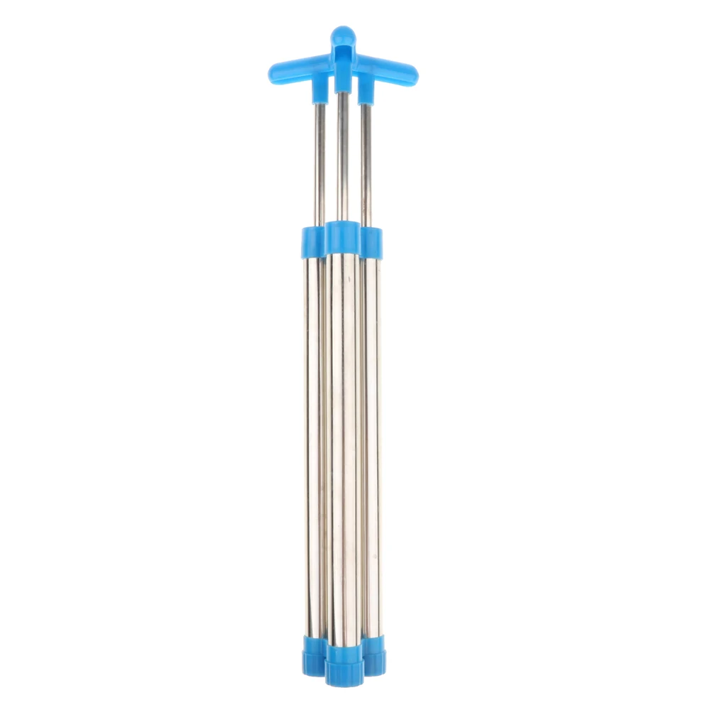43cm Stainless Steel Water Squirt Pump Action Three-tube Water Soaker Blaster Game Squirter Kid Outdoor Beach Pool Party Toy